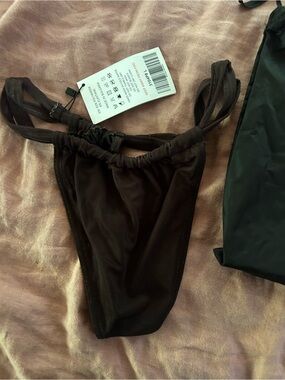 Bettertan tan through Dark Brown Sheer Mesh Bikini Bottom
